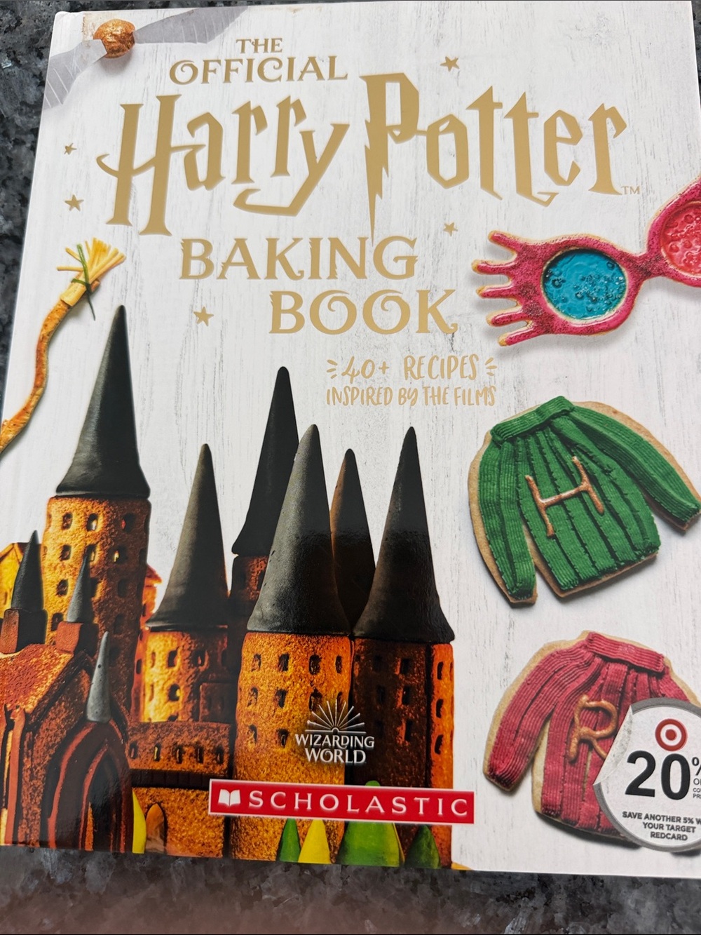 Scholastic Harry Potter Baking Book - White Cover with Gold Title